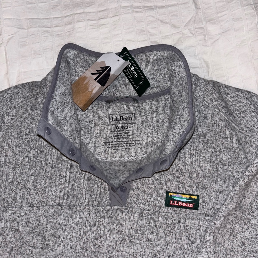NWT Women's L.L. Bean Sweater Fleece Pullover